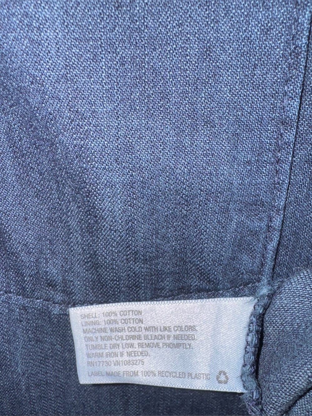 A New Day Ladies denim buttoned cuffs-down shirt dress - Picture 8 of 8